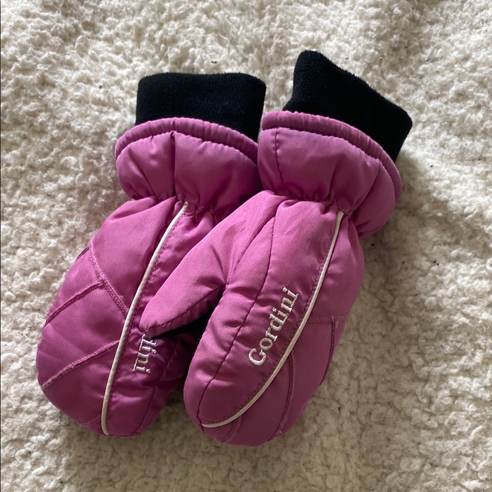 Child XS Pink Snow Mittens